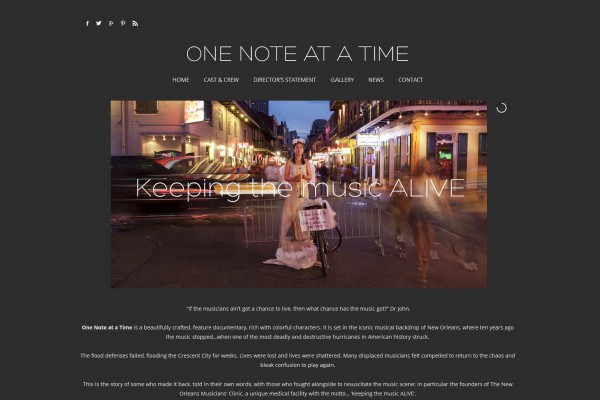 'ONE NOTE AT A TIME' WEBSITE